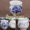 2 Pcs 3.4 oz Traditional Chinese Ceramic Teacup Peony Japanese Tea Cups