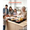 Electric Cooktop 24inch 4 Burners Stove Top 6000W 220V No Plug, Ceramic Built-in Radiant Electric Stove , with 11 Power Levels, Over-Heat Guard