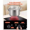Induction Cooktop 12inch 2 Burners Built-in Electric Stove 220V 3500W, Induction Burner for Kitchen, with 11 Power Levels, Knob Control
