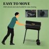 Charcoal barbecue grill, backyard picnic cookware, barbecue grill, black
