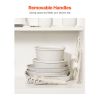 17 Piece Pots and Pans Set Nonstick, Detachable Handle Cookware, Space Saving Induction cookware set, Kitchen RV Cooking Sets, with Frying, Sauce